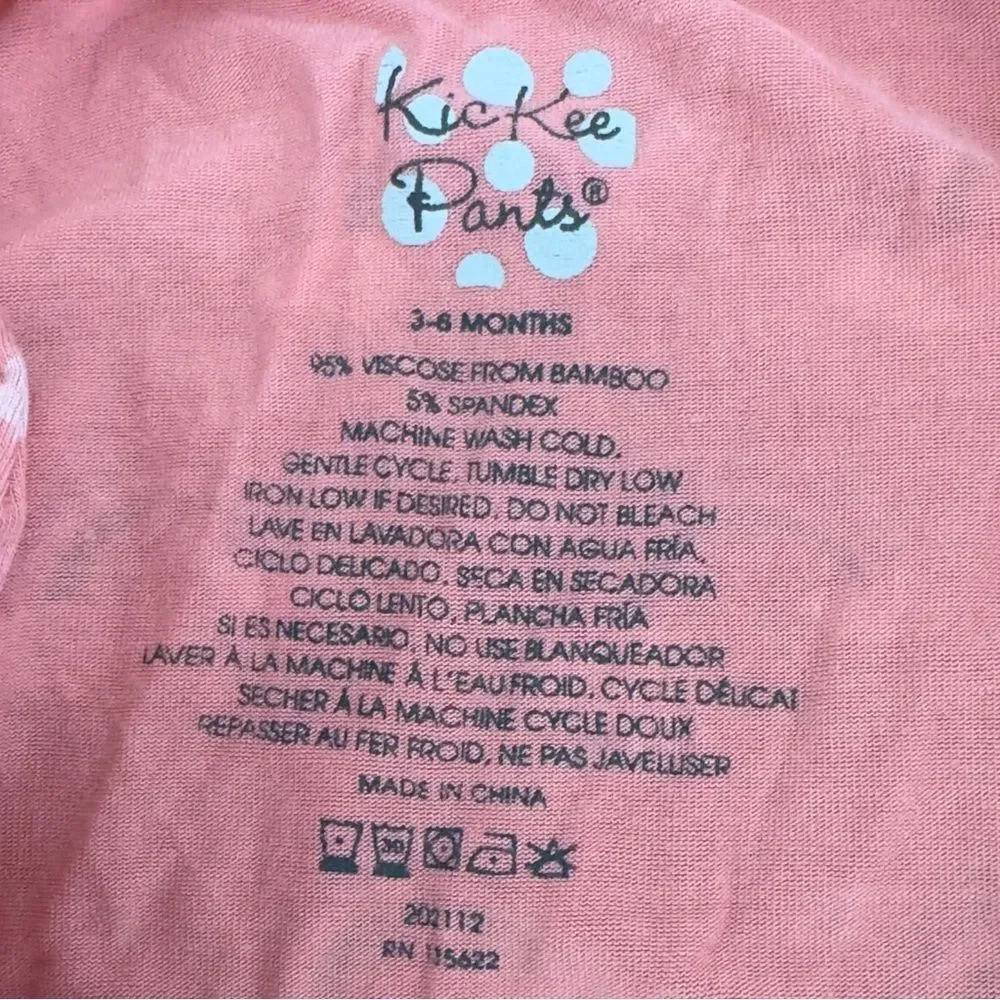 Kickee Pants Rainbow Print Long Sleeve Zip Front One Piece Footie. 3-6 Months.